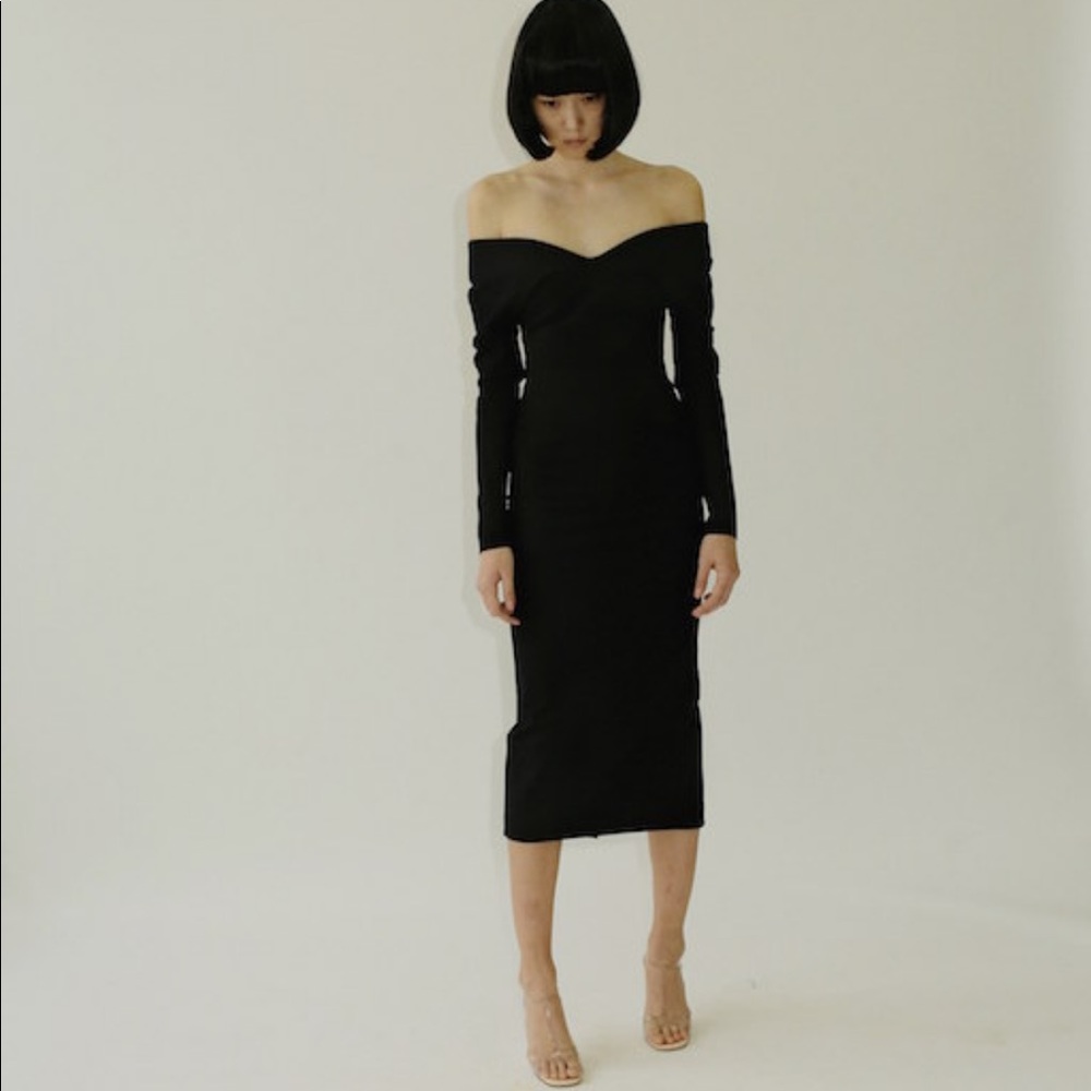 A.W.A.K.E. MODE Black Non Monroe Dress in FR 34